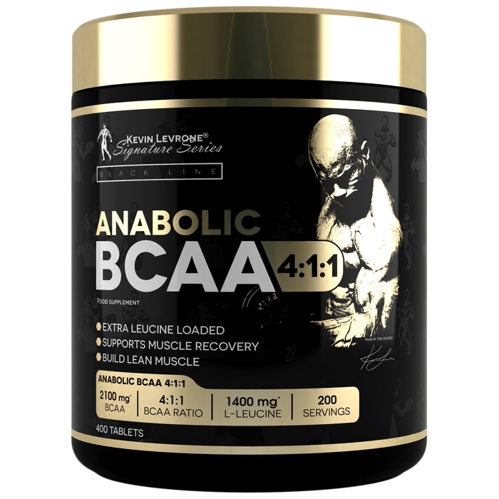 Kevin Levrone ANABOLIC BCAA 4:1:1 400 tablets | Enhanced Endurance | Designed for High-Intensity Training & Active Lifestyles | Supports Quick Muscle Recovery | 200 Serving | 50794GWEB Levrone Black | 50794GWEB