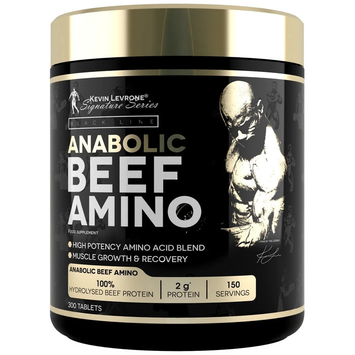 Kevin Levrone ANABOLIC BEEF AMINO 300 tablets | Premium Hydrolyzed Amino for Muscle Growth & Recovery | Optimal Absorption, Concentrated Amino Acids | Ideal for Athletes & Bodybuilders | 09645EYPS Levrone Black | 09645EYPS