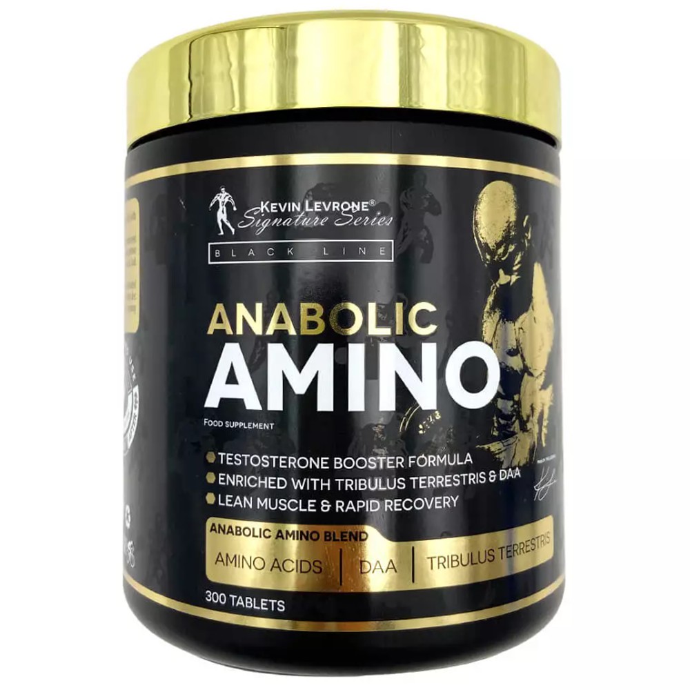 Kevin Levrone Anabolic Amino, 300 Tablets, Recover Faster, Enriched with Tribulus | 06795NXUW Levrone Black | 06795NXUW
