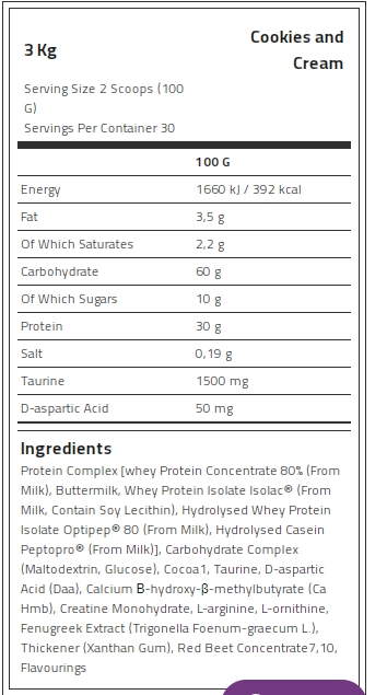 Kevin Levrone Anabolic Mass, 3 Kg, Contributes to a Growth in Muscle Mass | 48267RKHN Levrone Black | 48267RKHN