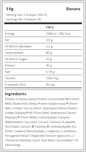 Kevin Levrone Anabolic Mass, 3 Kg, Contributes to a Growth in Muscle Mass | 48267RKHN Levrone Black | 48267RKHN