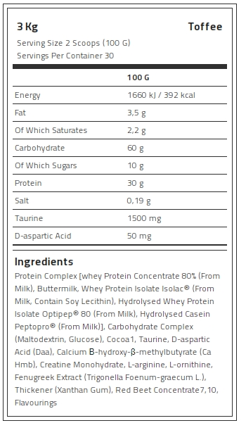 Kevin Levrone Anabolic Mass, 3 Kg, Contributes to a Growth in Muscle Mass | 48267RKHN Levrone Black | 48267RKHN