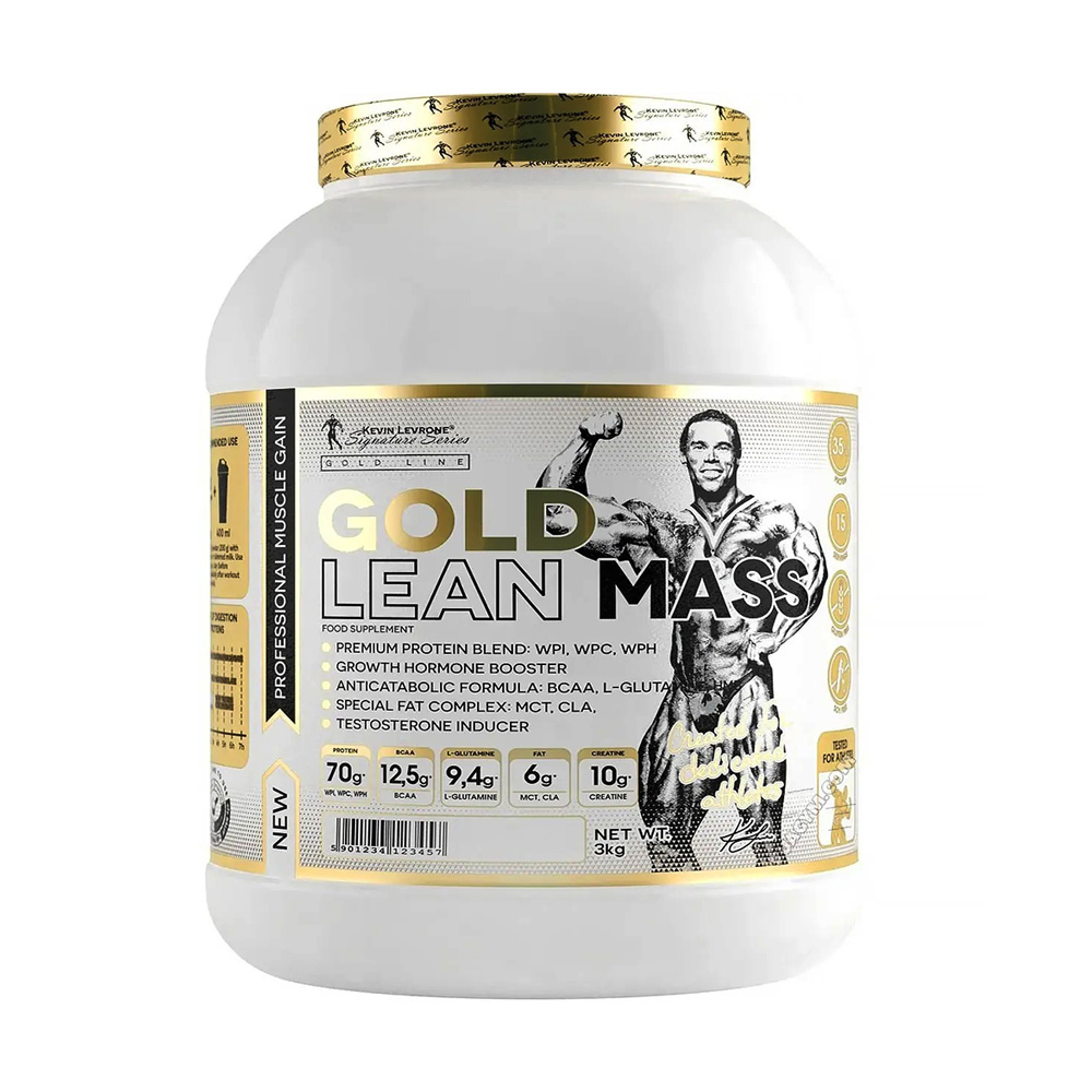 Kevin Levrone Gold Lean Mass, Chocolate, 3 Kg, 70g of Protein Per Serving | 36941NCEL Levrone Gold | 36941NCEL