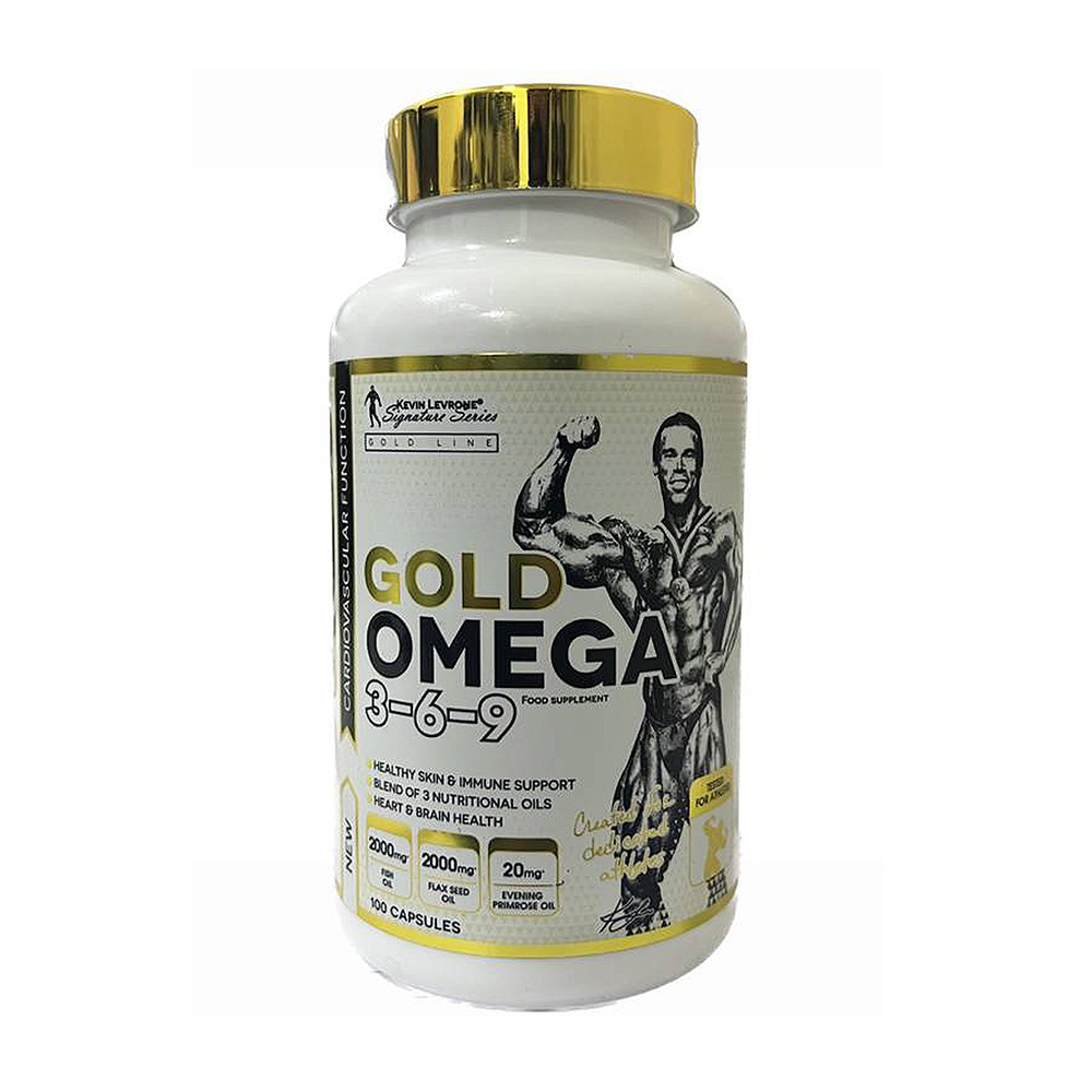 Kevin Levrone Gold Omega 3 6 9, 100 Capsules, Support Brain Health, Support Heart Health | 34085XGSC Levrone Gold | 34085XGSC