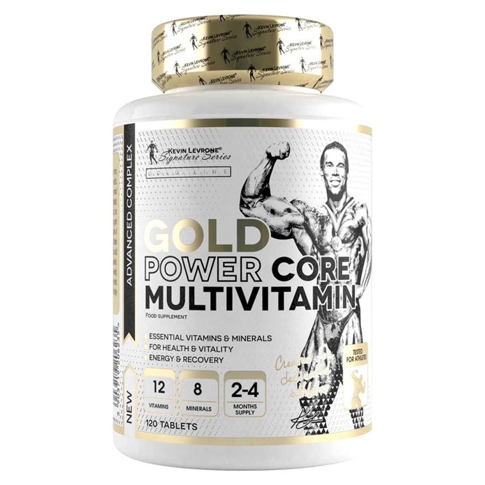 Kevin Levrone Gold Power Core Multivitamin, 120 Tablets, Contains Vitamins and Minerals, Recommended for Physically Active Adults. | 64527ELYP Levrone Gold | 64527ELYP
