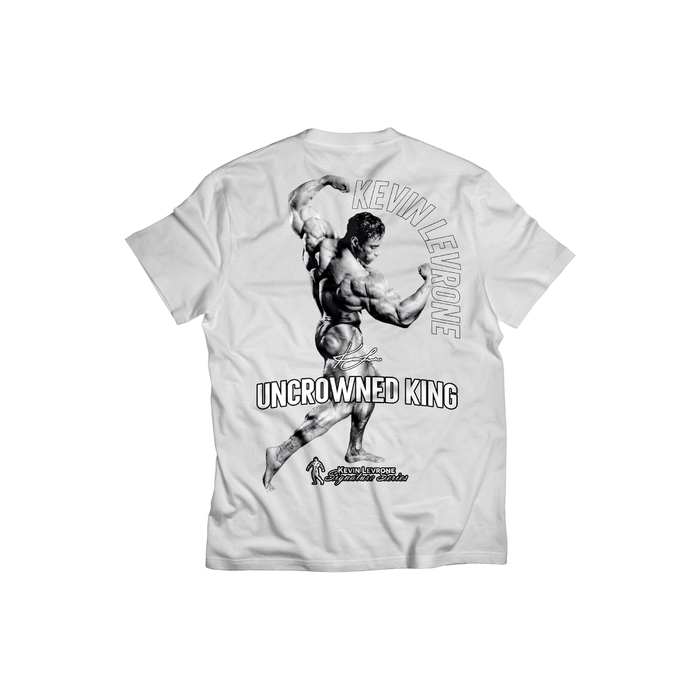 Kevin Levrone T-Shirt UNCROWNED KING 240g White 5903719263900 | 70856DYSL Levrone Merch | 70856DYSL