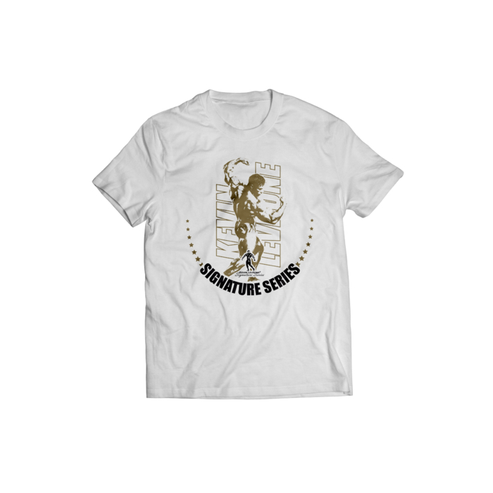 Kevin Levrone T-shirt White/Gold logo 170 g 5903719254885 | 57049ESGJ Levrone Merch | 57049ESGJ